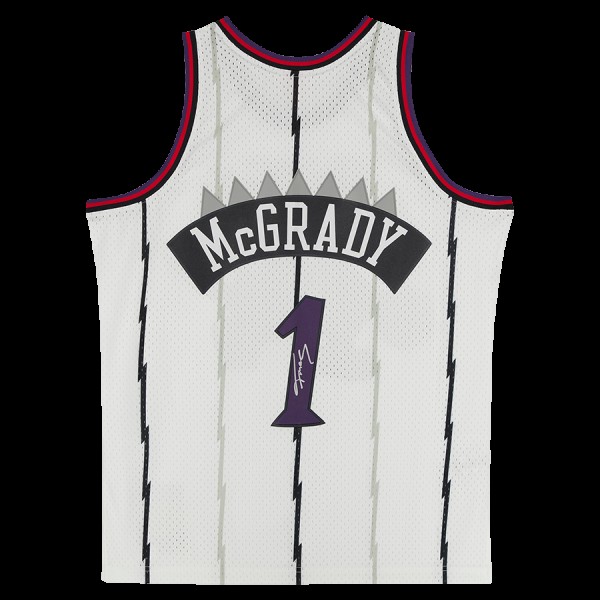 Autographed Toronto Raptors Tracy McGrady Fanatics Authentic White 1998 Mitchell & Ness Swingman Jersey
