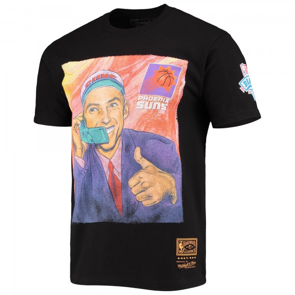 Футболка Steve Nash Phoenix Suns Mitchell & Ness Hardwood Classics Draft Day Colorwash - Black
