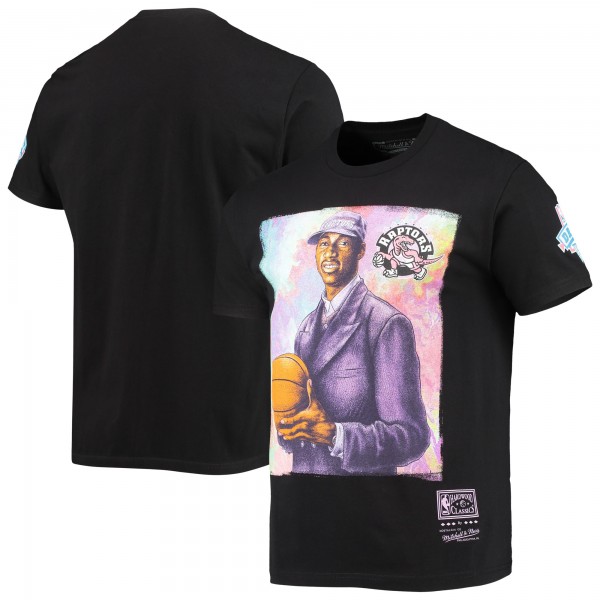 Футболка Tracy McGrady Toronto Raptors Mitchell & Ness Hardwood Classics Draft Day Colorwash - Black