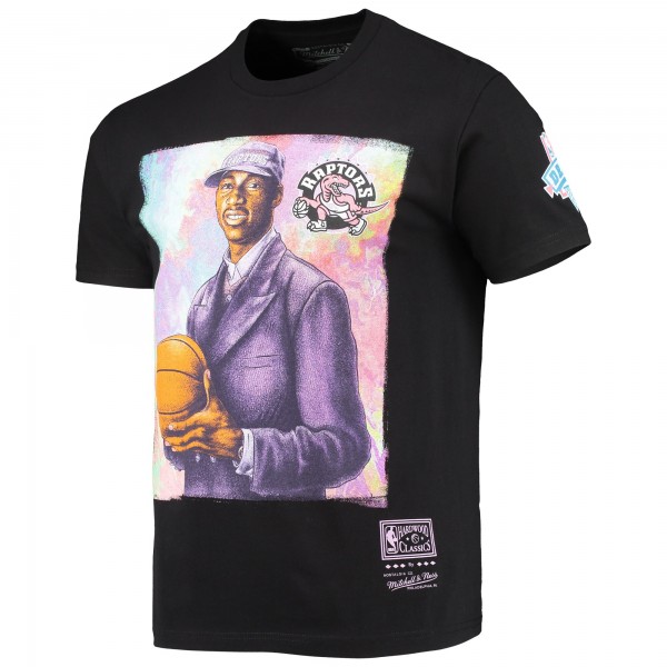 Футболка Tracy McGrady Toronto Raptors Mitchell & Ness Hardwood Classics Draft Day Colorwash - Black