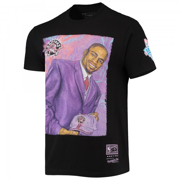 Футболка Vince Carter Toronto Raptors Mitchell & Ness Hardwood Classics Draft Day Colorwash - Black