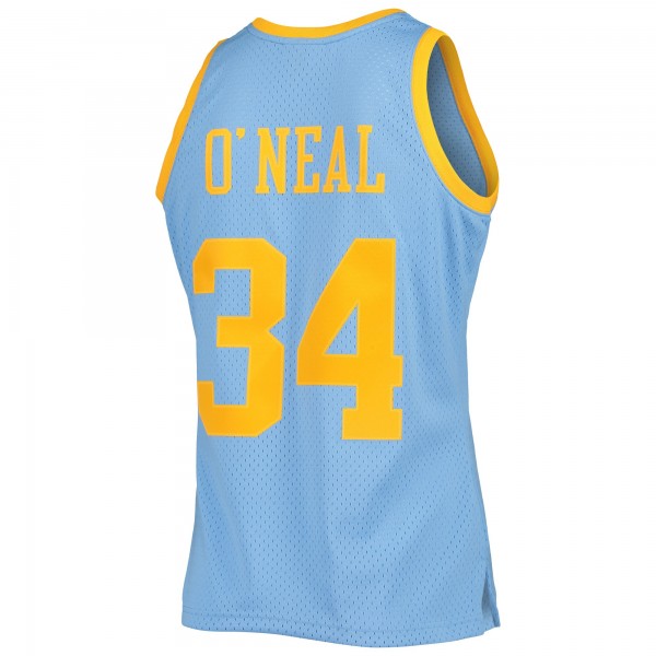 Игровая майка Shaquille O'Neal Los Angeles Lakers Mitchell & Ness 2001-02 Hardwood Classics Swingman - Powder Blue - оригинальная джерси НБА