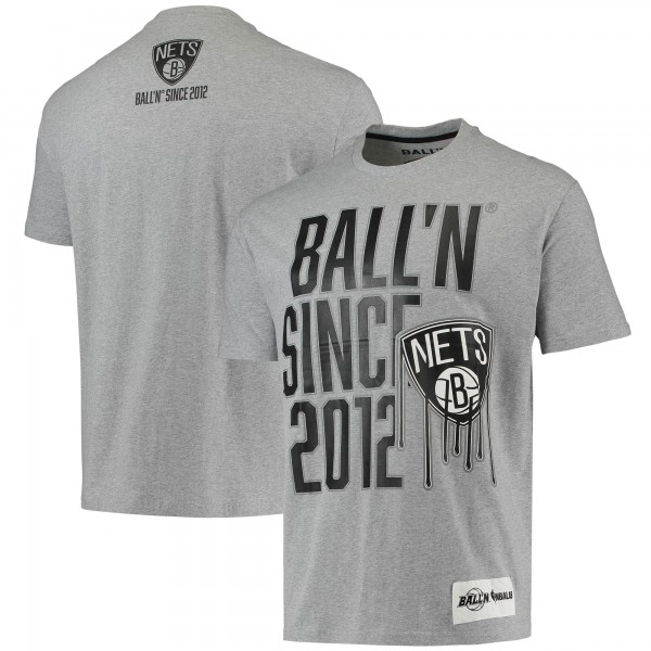 Футболка Brooklyn Nets BALLN Since 2012 - Heathered Gray