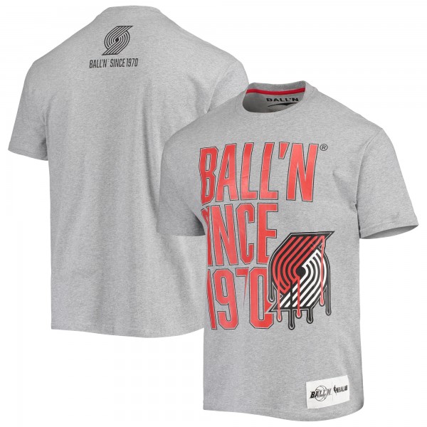 Футболка Portland Trail Blazers BALL'N Since 1970 - Heathered Gray