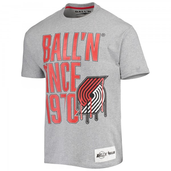 Футболка Portland Trail Blazers BALL'N Since 1970 - Heathered Gray