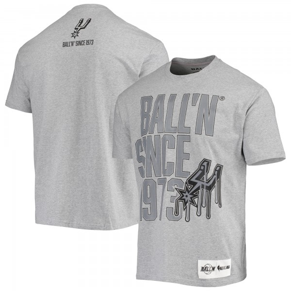 Футболка San Antonio Spurs BALL'N Since 1973 - Heathered Gray