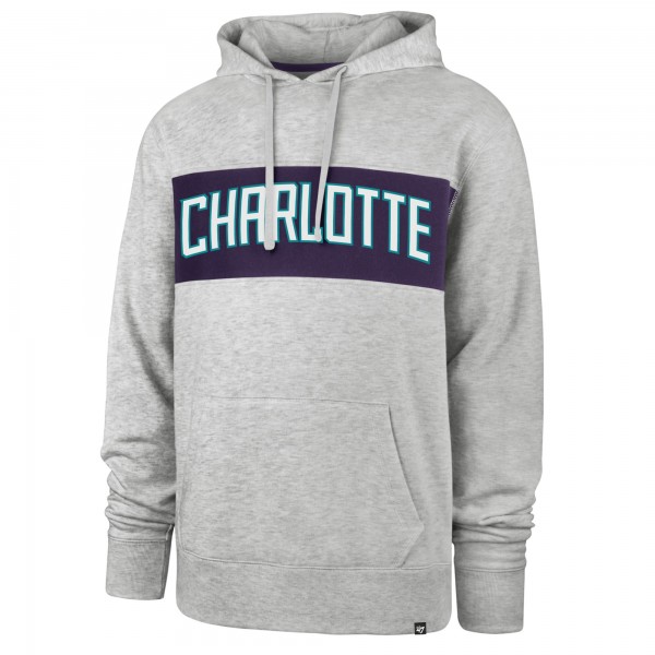 Толстовка с капюшоном Charlotte Hornets 2021/22 City Edition Wordmark Chest Pass - Gray - фирменная одежда NBA