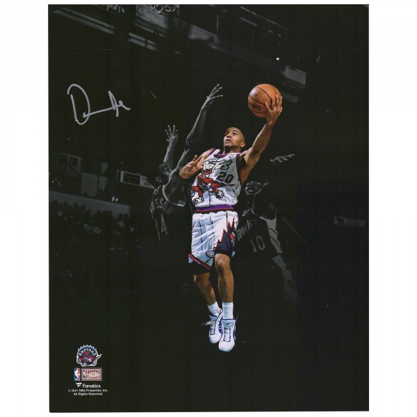 Autographed Toronto Raptors Damon Stoudamire Fanatics Authentic 11 x 14 Spotlight Lay Up Photograph
