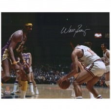 Autographed New York Knicks Walt Frazier Fanatics Authentic 16 x 20 Dribbling vs. Wilt Chamberlain Photograph