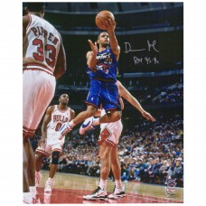 Autographed Toronto Raptors Damon Stoudamire Fanatics Authentic 16 x 20 Lay Up vs. Chicago Bulls Photograph with ROY 95-96 Inscription