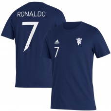 Футболка Cristiano Ronaldo Manchester United adidas Name & Number Amplifier - Navy