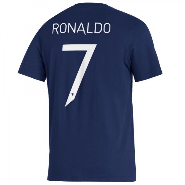 Футболка Cristiano Ronaldo Manchester United adidas Name & Number Amplifier - Navy