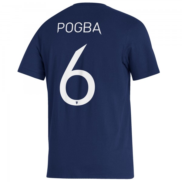 Футболка Paul Pogba Manchester United adidas Name & Number Amplifier - Navy