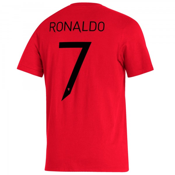 Футболка Cristiano Ronaldo Manchester United adidas Name & Number Amplifier - Red