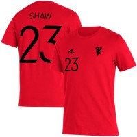 Футболка Luke Shaw Manchester United adidas Name & Number Amplifier - Red