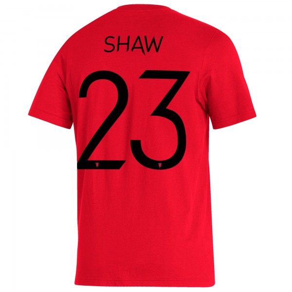 Футболка Luke Shaw Manchester United adidas Name & Number Amplifier - Red