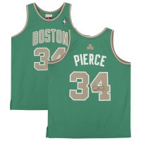 Autographed Boston Celtics Paul Pierce Fanatics Authentic Green and Gold 2007-08 Mitchell & Ness Replica Jersey