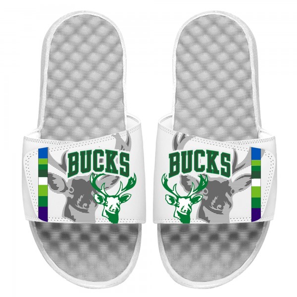 Шлепки Игровая форма  Milwaukee Bucks ISlide 2021/22 City Edition - White