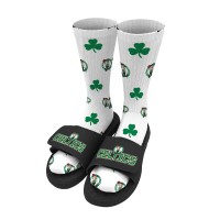 Носки и шлепки Boston Celtics ISlide Pattern - White