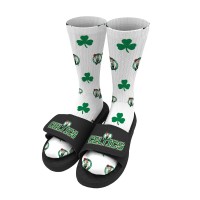 Детские шлепки Boston Celtics ISlide Pattern & Bundle - White