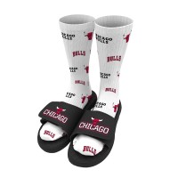 Детские шлепки Chicago Bulls ISlide Pattern & Bundle - White