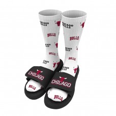 Детские шлепки Chicago Bulls ISlide Pattern & Bundle - White