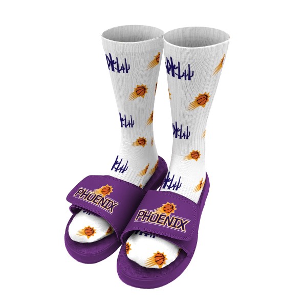 Детские шлепки Phoenix Suns ISlide Pattern & Bundle - White