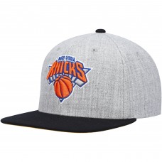 Бейсболка New York Knicks Mitchell & Ness Heathered Underpop - Heathered Gray/Black
