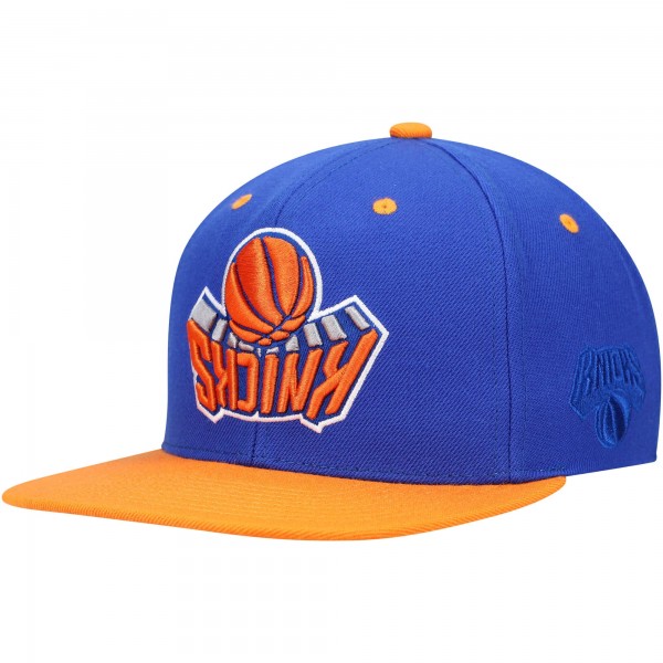 Бейсболка New York Knicks Mitchell & Ness Upside Down - Blue/Orange - официальный мерч NBA