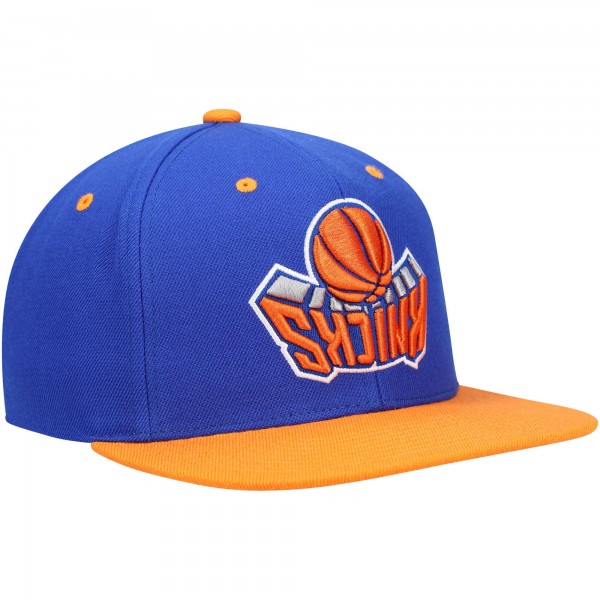 Бейсболка New York Knicks Mitchell & Ness Upside Down - Blue/Orange - официальный мерч NBA