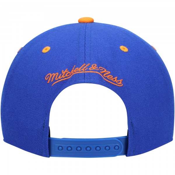 Бейсболка New York Knicks Mitchell & Ness Upside Down - Blue/Orange - официальный мерч NBA