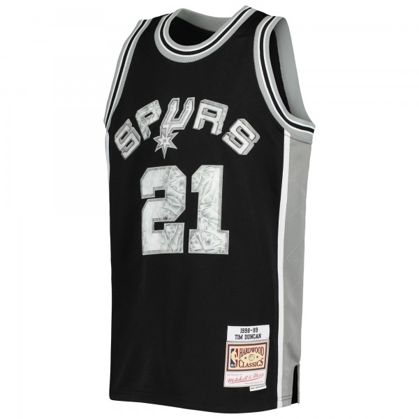 Детская игровая майка Tim Duncan San Antonio Spurs Mitchell & Ness Hardwood Classics 75th Anniversary Diamond - баскетбольная джерси NBA