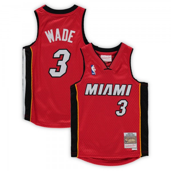 Джерси Preschool Miami Heat Dwyane Wade Mitchell & Ness Red 2005-06 Hardwood Classics Player