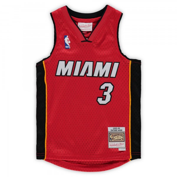 Джерси Preschool Miami Heat Dwyane Wade Mitchell & Ness Red 2005-06 Hardwood Classics Player