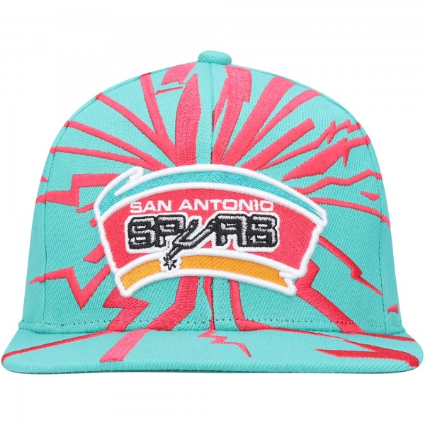 Бейсболка San Antonio Spurs Mitchell & Ness Hardwood Classics Earthquake - Teal - официальный мерч NBA