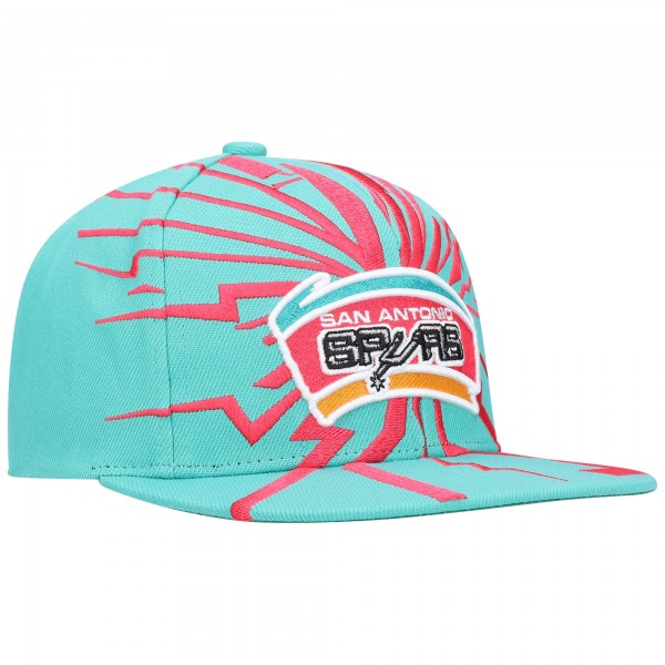 Бейсболка San Antonio Spurs Mitchell & Ness Hardwood Classics Earthquake - Teal - официальный мерч NBA
