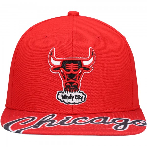 Бейсболка Chicago Bulls Mitchell & Ness Hardwood Classics Swingman Pop - Red - официальный мерч NBA