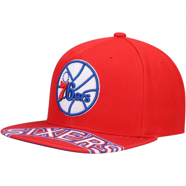 Бейсболка Philadelphia 76ers Mitchell & Ness Hardwood Classics Swingman Pop - Red - официальный мерч NBA