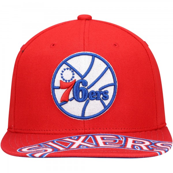 Бейсболка Philadelphia 76ers Mitchell & Ness Hardwood Classics Swingman Pop - Red - официальный мерч NBA