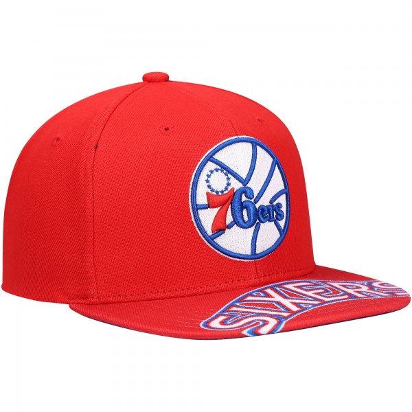 Бейсболка Philadelphia 76ers Mitchell & Ness Hardwood Classics Swingman Pop - Red - официальный мерч NBA