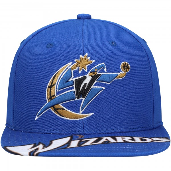 Бейсболка Washington Wizards Mitchell & Ness Hardwood Classics Swingman Pop - Blue - официальный мерч NBA