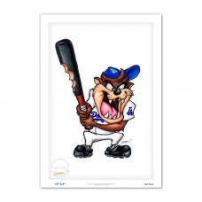 Los Angeles Dodgers Tasmanian Devil 24 x 36 Looney Tunes Fine Art Print