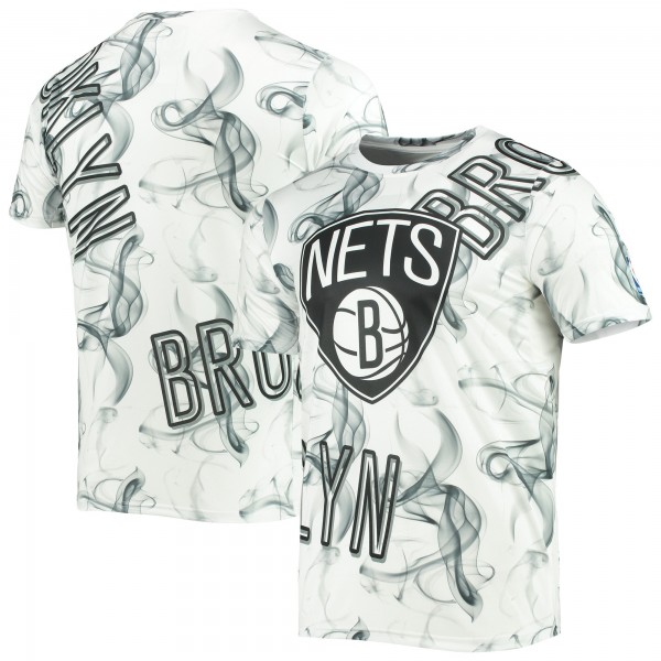 Футболка Brooklyn Nets Asymmetric Bold Smoke - White/Black