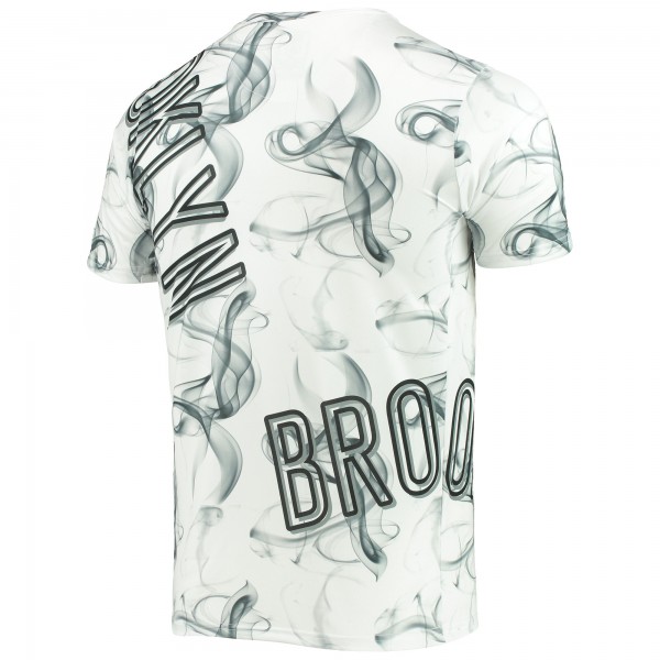 Футболка Brooklyn Nets Asymmetric Bold Smoke - White/Black