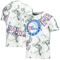 Футболка Philadelphia 76ers Asymmetric Bold Smoke - White/Black