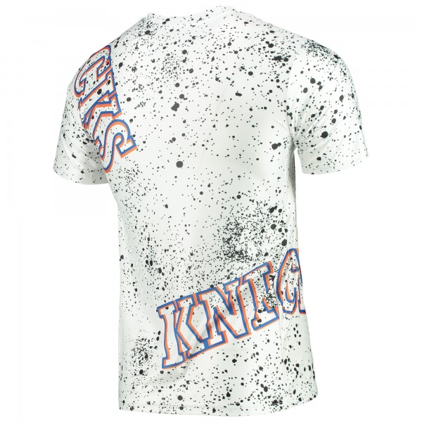 Футболка New York Knicks Gold Foil Splatter Print - White