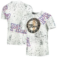 Футболка Philadelphia 76ers Gold Foil Splatter Print - White