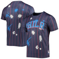 Футболка Philadelphia 76ers Striped Splatter - Navy