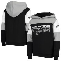 Детская толстовка San Antonio Spurs Mitchell & Ness Hardwood Classics Overtime Colorblock- Black/Silver