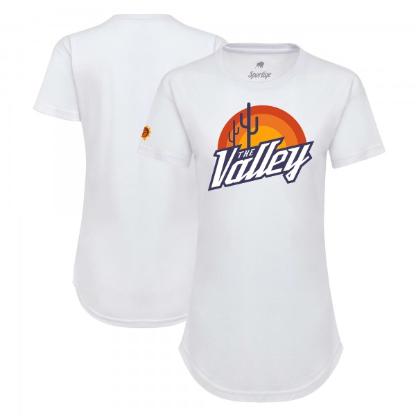WoPhoenix Suns Sportiqe White 2021/22 City Edition Phoebe T-Shirt